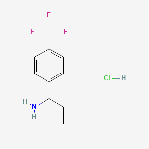 molecular formula C10H13ClF3N B1404289 1-(4-(Trifluoromethyl)phenyl)propan-1-amine hydrochloride CAS No. 1864059-89-1