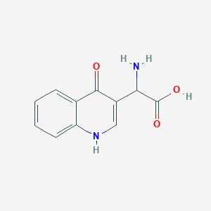molecular formula C11H10N2O3 B140429 4-Hydroxyquinoline-3-aminoacetic acid CAS No. 158619-69-3