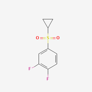 molecular formula C9H8F2O2S B1404293 4-Cyclopropanesulfonyl-1,2-difluoro-benzene CAS No. 845617-66-5