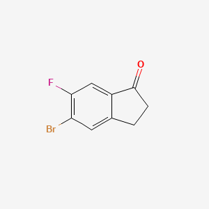 molecular formula C9H6BrFO B1404307 5-bromo-6-fluoro-2,3-dihydro-1H-inden-1-one CAS No. 866862-25-1