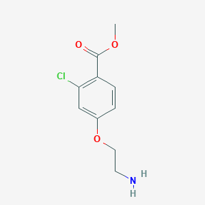 molecular formula C10H12ClNO3 B1404309 4-(2-Aminoethoxy)-2-chlorobenzoic acid methyl ester CAS No. 2228568-74-7
