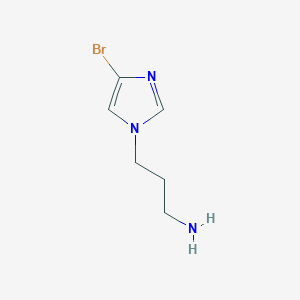 molecular formula C6H10BrN3 B1404311 3-(4-溴-1H-咪唑-1-基)丙-1-胺 CAS No. 1232837-28-3