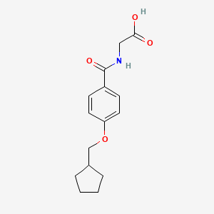 molecular formula C15H19NO4 B1404312 n-[4-(Cyclopentylmethoxy)benzoyl]glycine CAS No. 921623-02-1