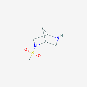 molecular formula C6H12N2O2S B1404314 2-(Methylsulfonyl)-2,5-diazabicyclo[2.2.1]heptane CAS No. 944068-43-3