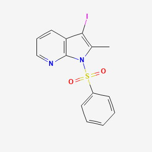 molecular formula C14H11IN2O2S B1404316 3-Iodo-2-methyl-1-(phenylsulfonyl)-7-azaindole CAS No. 943324-07-0
