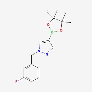 molecular formula C16H20BFN2O2 B1404318 1-(3-fluorobenzyl)-4-(4,4,5,5-tetramethyl-1,3,2-dioxaborolan-2-yl)-1H-pyrazole CAS No. 864771-96-0