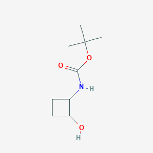 molecular formula C9H17NO3 B1404321 叔丁基 N-(2-羟基环丁基)氨基甲酸酯 CAS No. 1824118-02-6