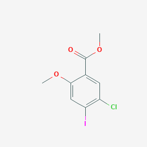 molecular formula C9H8ClIO3 B1404324 Methyl 5-chloro-4-iodo-2-methoxybenzoate CAS No. 473574-26-4