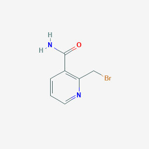 molecular formula C7H7BrN2O B1404326 2-(Bromomethyl)pyridine-3-carboxamide CAS No. 1823943-19-6