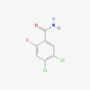 molecular formula C7H4Cl2FNO B1404328 4,5-Dichloro-2-fluorobenzamide CAS No. 1803820-58-7