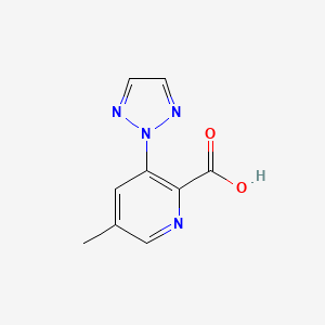 molecular formula C9H8N4O2 B14043327 5-methyl-3-(2H-1,2,3-triazol-2-yl)picolinic acid 