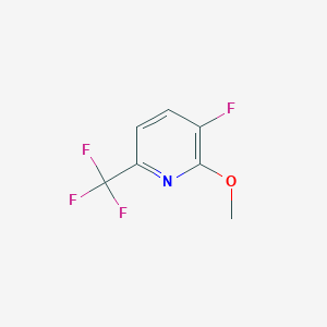 molecular formula C7H5F4NO B1404337 3-Fluoro-2-methoxy-6-(trifluoromethyl)pyridine CAS No. 1214323-09-7