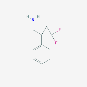 molecular formula C10H11F2N B1404340 (2,2-二氟-1-苯基环丙基)甲胺 CAS No. 741674-83-9