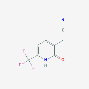 molecular formula C8H5F3N2O B1404349 2-Hydroxy-6-(trifluoromethyl)pyridine-3-acetonitrile CAS No. 1227590-90-0