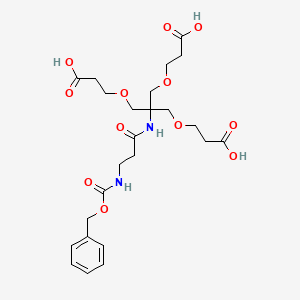 molecular formula C24H34N2O12 B1404350 3-[2-(3-苄氧羰基氨基-丙酰胺)-3-(2-羧基-乙氧基)-2-(2-羧基-乙氧基甲基)-丙氧基]-丙酸 CAS No. 651354-82-4