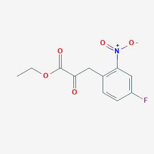 molecular formula C11H10FNO5 B1404351 3-(4-氟-2-硝基苯基)-2-氧代丙酸乙酯 CAS No. 346-43-0