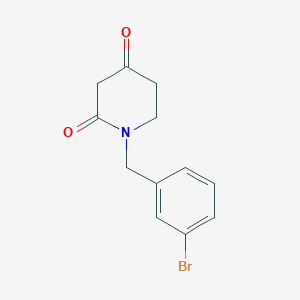 molecular formula C12H12BrNO2 B14043549 1-(3-Bromobenzyl)piperidine-2,4-dione 