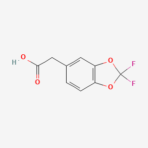 molecular formula C9H6F2O4 B1404362 2,2-二氟-1,3-苯并二氧杂环-5-乙酸 CAS No. 398156-38-2