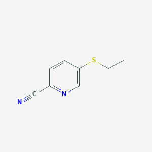 molecular formula C8H8N2S B1404365 5-(Ethylthio)picolinonitrile CAS No. 1549082-42-9