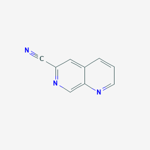 molecular formula C9H5N3 B1404374 1,7-Naphthyridine-6-carbonitrile CAS No. 2109872-57-1