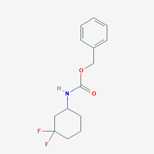 molecular formula C14H17F2NO2 B1404375 苄基(3,3-二氟环己基)氨基甲酸酯 CAS No. 921602-76-8