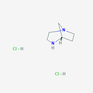 molecular formula C6H14Cl2N2 B1404377 (1S,5S)-1,4-Diazabicyclo[3.2.1]octane dihydrochloride CAS No. 887470-87-3