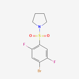 molecular formula C10H10BrF2NO2S B1404378 1-(4-溴-2,5-二氟苯磺酰)吡咯烷 CAS No. 486422-45-1