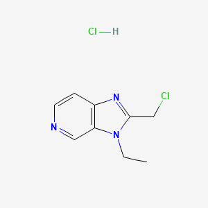 molecular formula C9H11Cl2N3 B1404385 2-(chloromethyl)-3-ethyl-3H-imidazo[4,5-c]pyridine hydrochloride CAS No. 676464-97-4