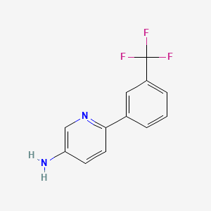 molecular formula C12H9F3N2 B1404397 6-[3-(Trifluoromethyl)phenyl]pyridin-3-amine CAS No. 1226036-09-4