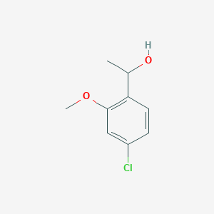 molecular formula C9H11ClO2 B1404398 1-(4-氯-2-甲氧基苯基)乙醇 CAS No. 1593370-55-8