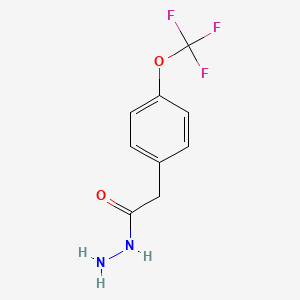 molecular formula C9H9F3N2O2 B1404401 2-[4-(Trifluoromethoxy)phenyl]acetohydrazide CAS No. 428508-17-2