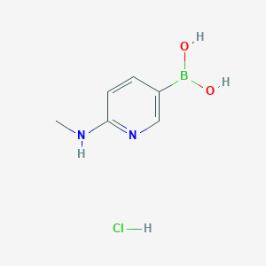 molecular formula C6H10BClN2O2 B1404403 6-(Methylamino)pyridin-3-ylboronic acid hydrochloride CAS No. 265664-53-7