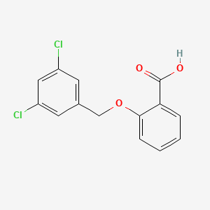 molecular formula C14H10Cl2O3 B1404407 2-[(3,5-Dichlorophenyl)methoxy]benzoic acid CAS No. 149894-42-8