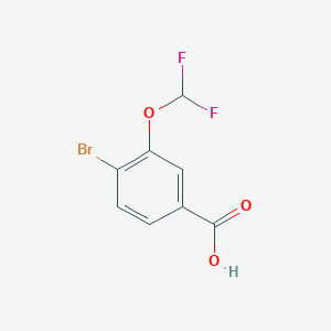 molecular formula C8H5BrF2O3 B1404410 4-Bromo-3-(difluoromethoxy)benzoic acid CAS No. 1352719-48-2