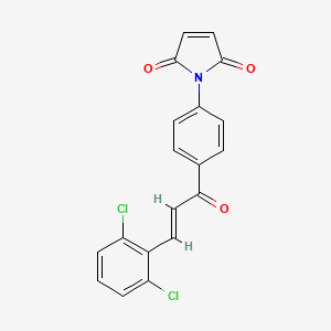 B1404413 1-{4-[(2E)-3-(2,6-Dichlorophenyl)prop-2-enoyl]phenyl}-1H-pyrrole-2,5-dione CAS No. 1365988-74-4