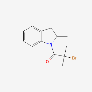 molecular formula C13H16BrNO B1404415 1-(2-Bromo-2-methylpropanoyl)-2-methylindoline CAS No. 1225808-18-3