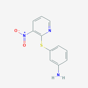 molecular formula C11H9N3O2S B1404418 {3-[(3-Nitropyridin-2-yl)thio]phenyl}amine CAS No. 1415719-68-4