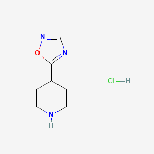molecular formula C7H12ClN3O B1404421 4-(1,2,4-Oxadiazol-5-yl)piperidine hydrochloride CAS No. 1391033-16-1