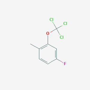 molecular formula C8H6Cl3FO B1404422 4-Fluoro-1-methyl-2-(trichloromethoxy)benzene CAS No. 1404195-05-6