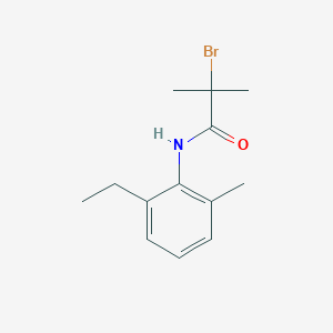 molecular formula C13H18BrNO B1404425 2-bromo-N-(2-ethyl-6-methylphenyl)-2-methylpropanamide CAS No. 1225988-98-6