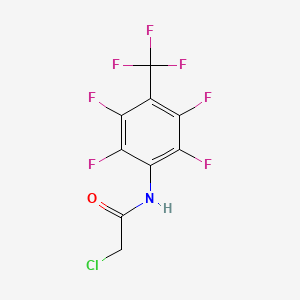 molecular formula C9H3ClF7NO B1404427 2-氯-N-[2,3,5,6-四氟-4-(三氟甲基)苯基]乙酰胺 CAS No. 1365963-37-6