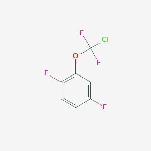 molecular formula C7H3ClF4O B1404429 2-[Chloro(difluoro)methoxy]-1,4-difluoro-benzene CAS No. 1404195-08-9