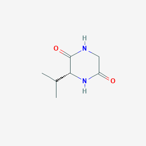 molecular formula C7H12N2O2 B140443 (R)-3-异丙基-2,5-哌嗪二酮 CAS No. 143673-66-9