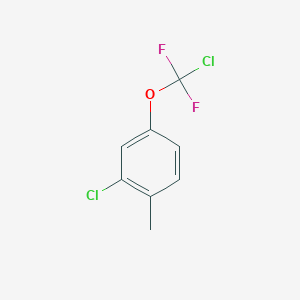 molecular formula C8H6Cl2F2O B1404430 2-Chloro-4-[chloro(difluoro)-methoxy]-1-methyl-benzene CAS No. 1404194-45-1