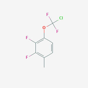 molecular formula C8H5ClF4O B1404431 1-[Chloro(difluoro)methoxy]-2,3-difluoro-4-methyl-benzene CAS No. 1404194-41-7