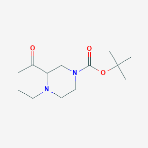 molecular formula C13H22N2O3 B14044314 tert-butyl 9-oxohexahydro-1H-pyrido[1,2-a]pyrazine-2(6H)-carboxylate 