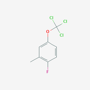 molecular formula C8H6Cl3FO B1404433 1-Fluoro-2-methyl-4-(trichloromethoxy)benzene CAS No. 1404194-06-4