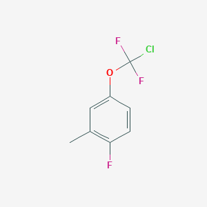 molecular formula C8H6ClF3O B1404434 4-[Chloro(difluoro)methoxy]-1-fluoro-2-methyl-benzene CAS No. 1404194-07-5