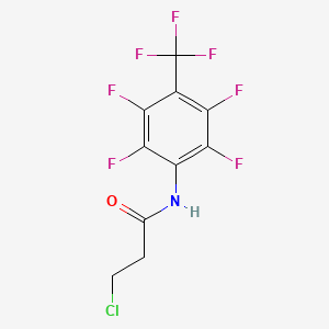 molecular formula C10H5ClF7NO B1404437 3-chloro-N-[2,3,5,6-tetrafluoro-4-(trifluoromethyl)phenyl]propanamide CAS No. 1365963-00-3