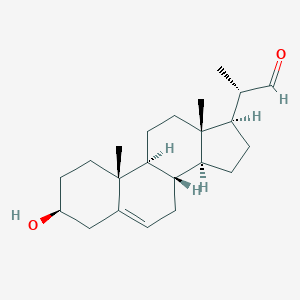 molecular formula C22H34O2 B140444 (2S)-2-[(3S,8S,9S,10R,13S,14S,17R)-3-Hydroxy-10,13-dimethyl-2,3,4,7,8,9,11,12,14,15,16,17-dodecahydro-1H-cyclopenta[a]phenanthren-17-yl]propanal CAS No. 53906-49-3